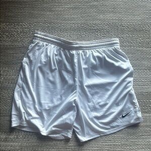 Nike White Sports Shorts - lined